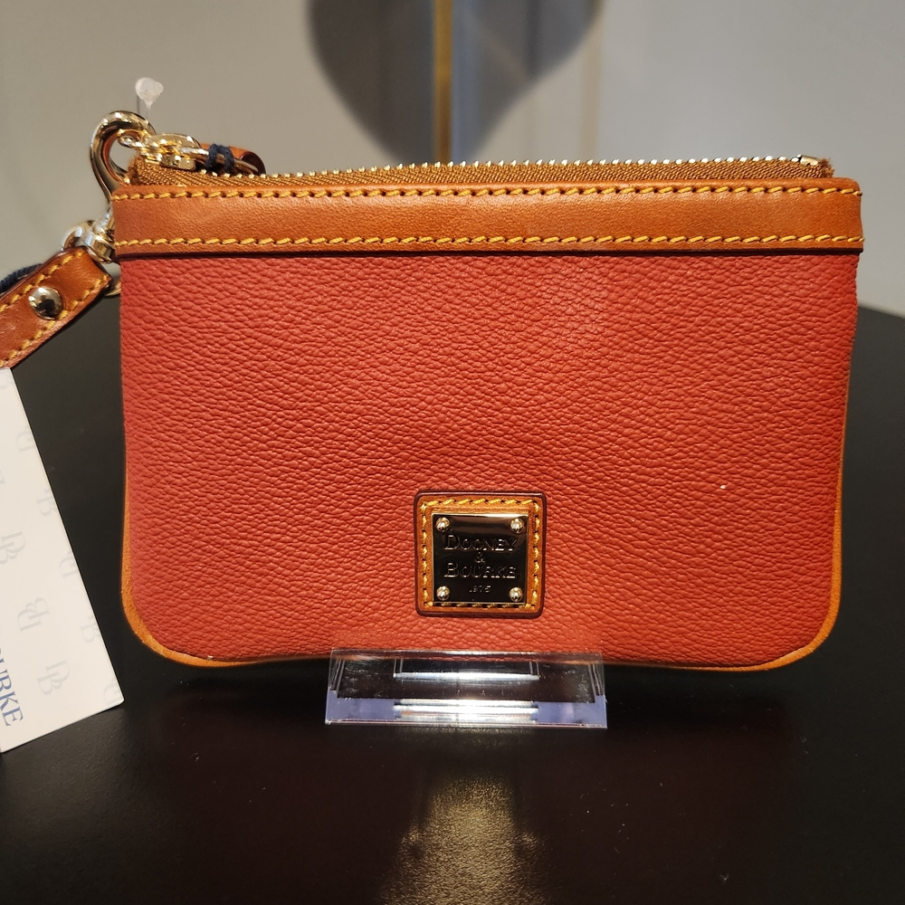 Dooney & Bourke Rust Leather Wristlet